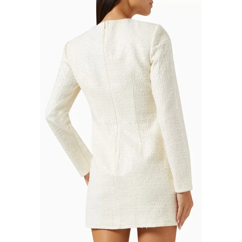 NEW Self-Portrait Women's Boucle Diamante Bow Mini Dress $555 - Size US 8 / UK 8 - Picture 12 of 15
